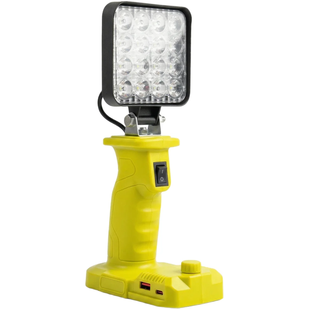 16 LED Lithium Work Light 1500 For Lumens With USB-C 18W Fast Charging Compatible With 18V P107 P108 P189 Batteries For Workshop