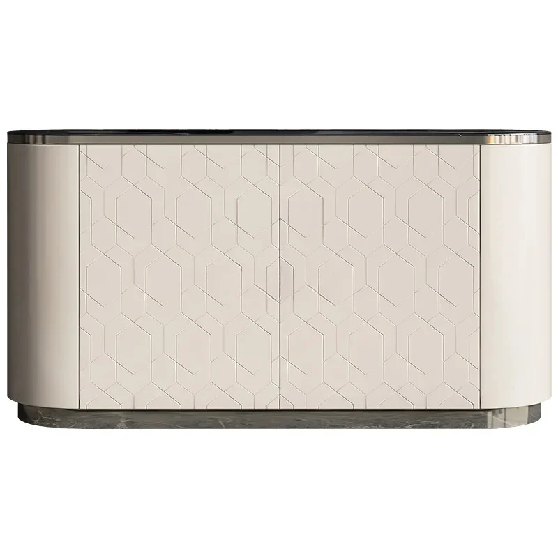

New Light luxury dining side cabinet restaurant storage Hong Kong style bedroom marble high-end fashion entrance shoe cabinet
