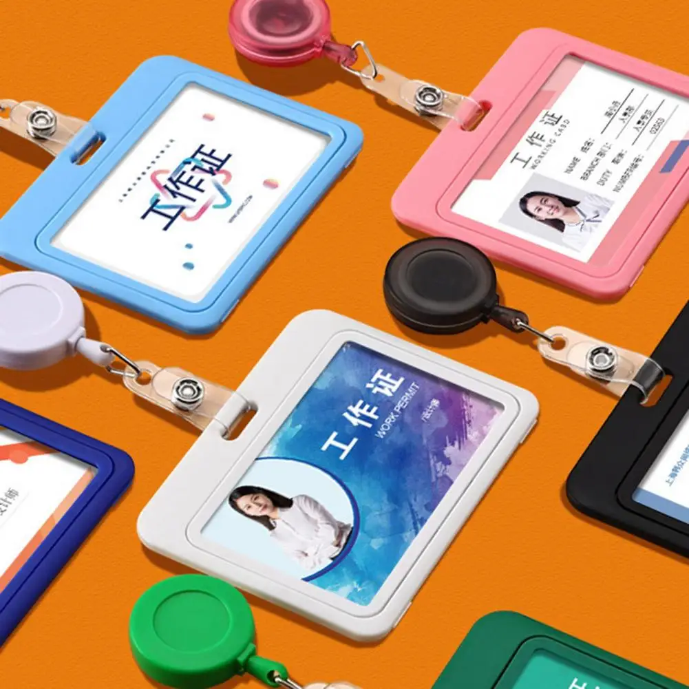 Safe Reliable Work Permit Holder Work License Holder Aluminium Alloy Staff Badge Holder Secure Case Fade-resistant Work Permit