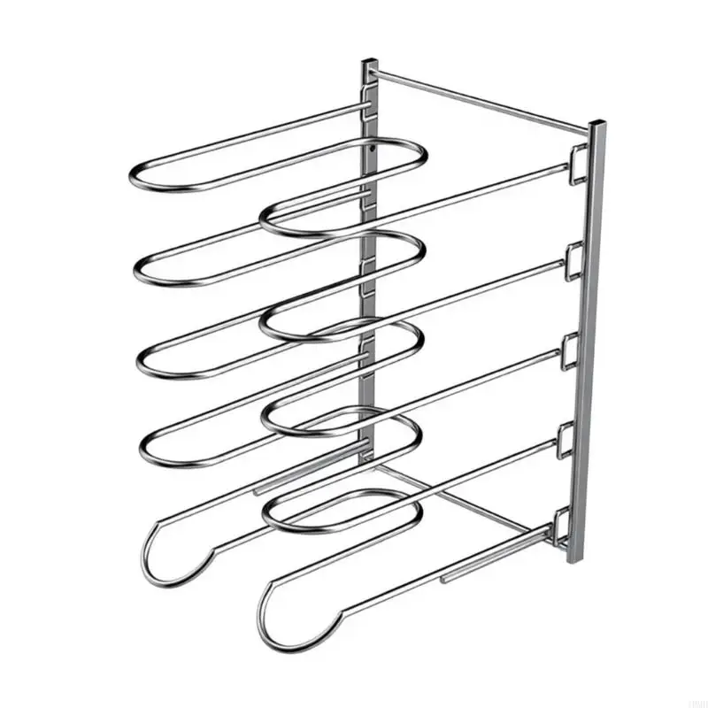 Space Efficient Metal Cookware Stand With 5 Removable Shelves For neat Kitchen Storage Solution JOMD