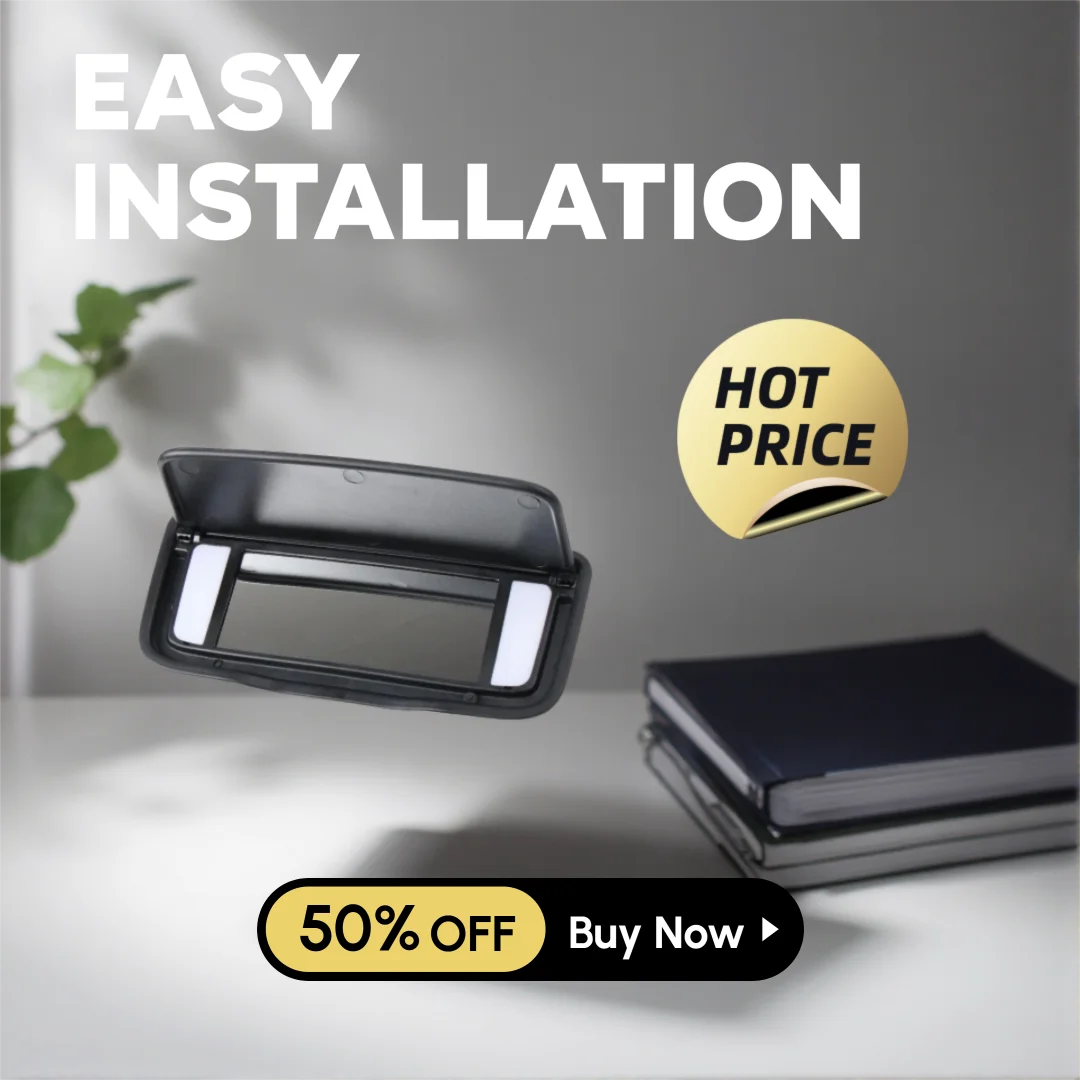 

Car Sun Visor Mirror with Light Cover Designed for Volvo XC60 2009-2012 XC90 2004-2012 S80 XC70 V70 Compatibility