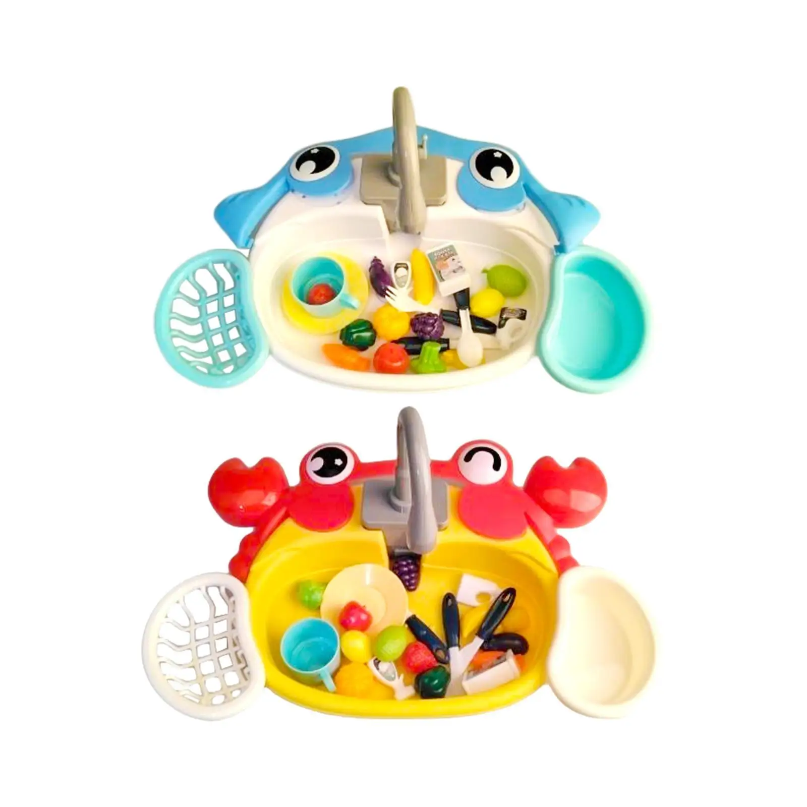 Kitchen Sink Toys Role Playing Game with Running Water 20Pcs Kitchen Accessories