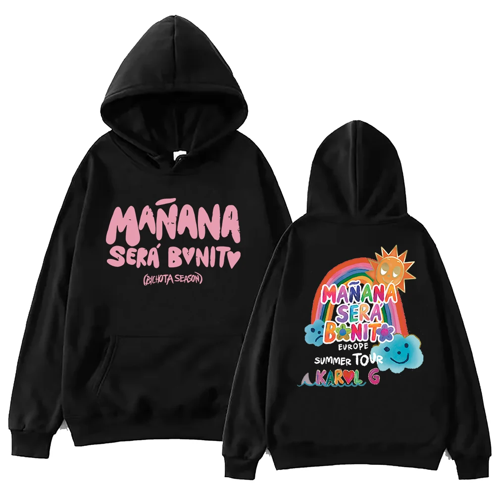 

Karol G Mañana Será Bonito Summer Europe Tour Hoodie Harajuku Pullover Tops Sweatshirt Fans Gift