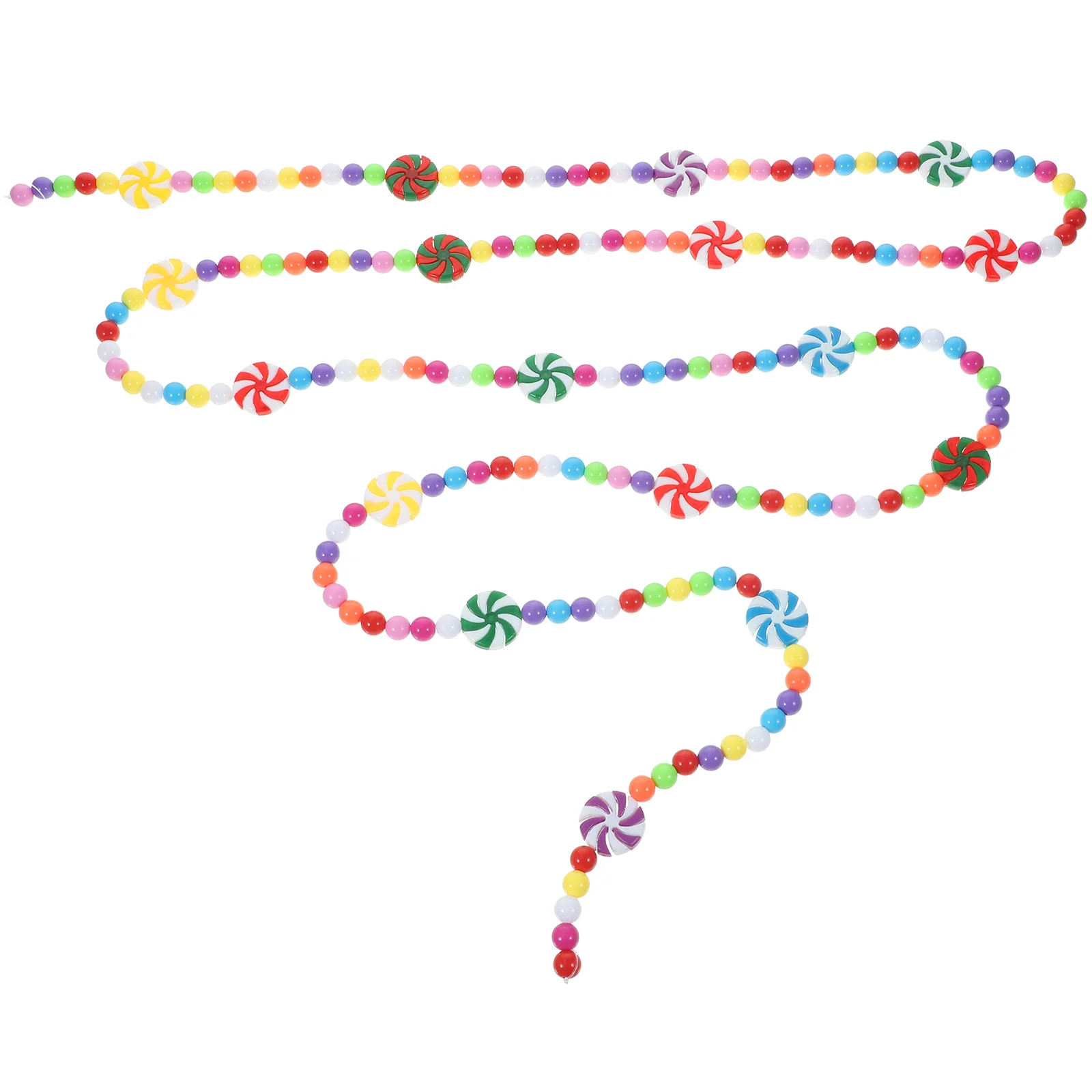 

Xmas Outdoor Christmas Decorations Candy Peppermint Beaded Garland for Tree Indoor