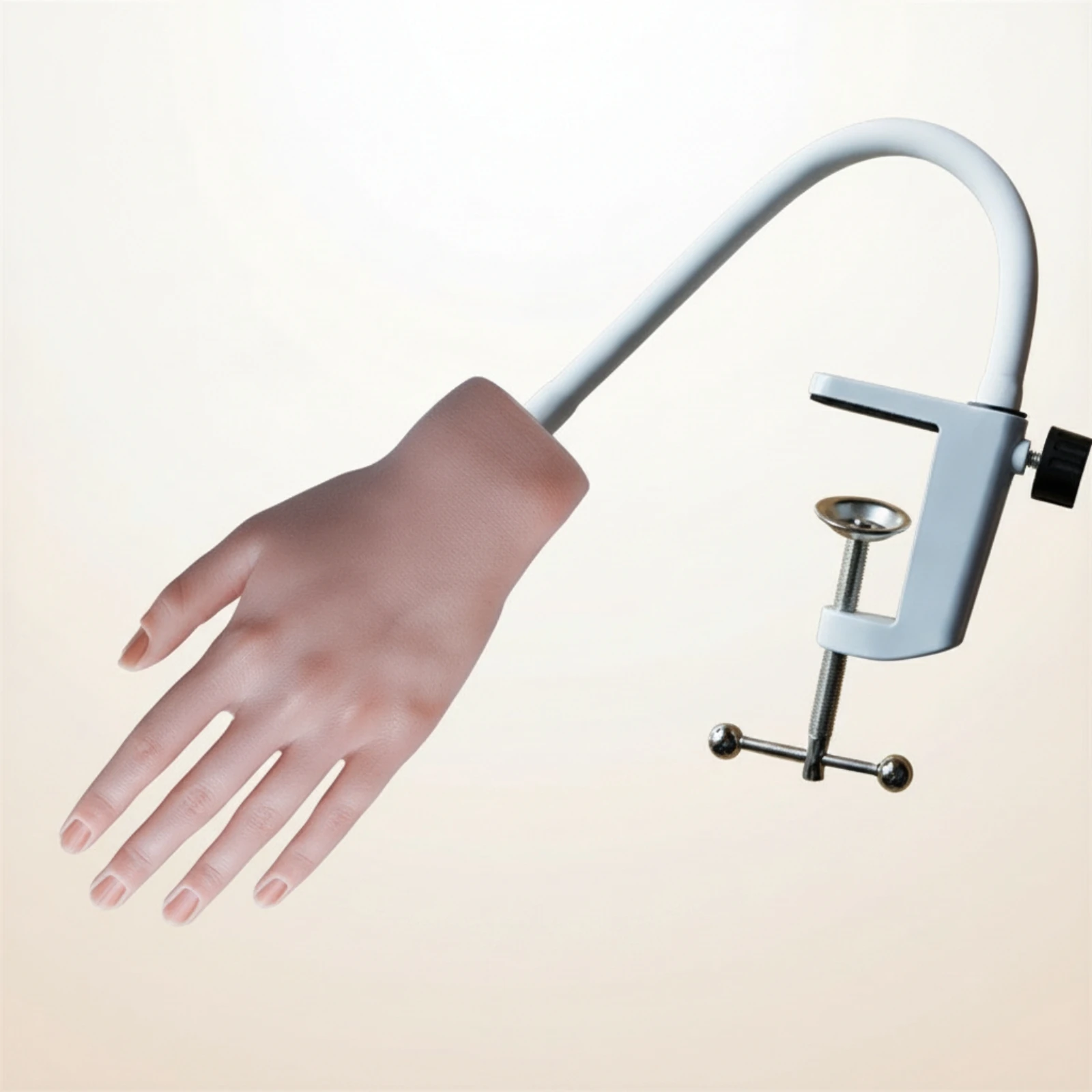 Nail Practice Hand with Stand Realistic Nail Practice Hand Product Bendable Reusable for Beginners, Beauty School, Home