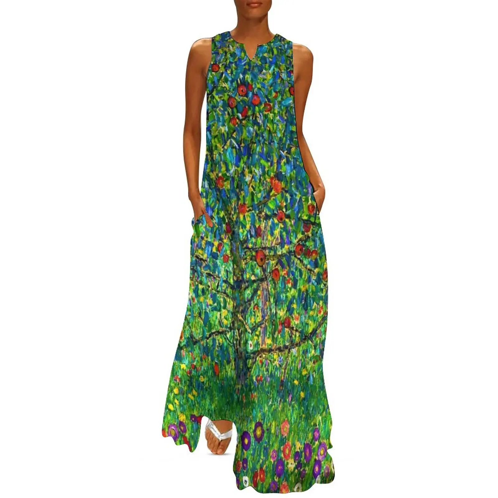 

Gustav Klimt Apple tree I Long Dress elegant dresses plus sizes elegant and pretty women's dresses Dress