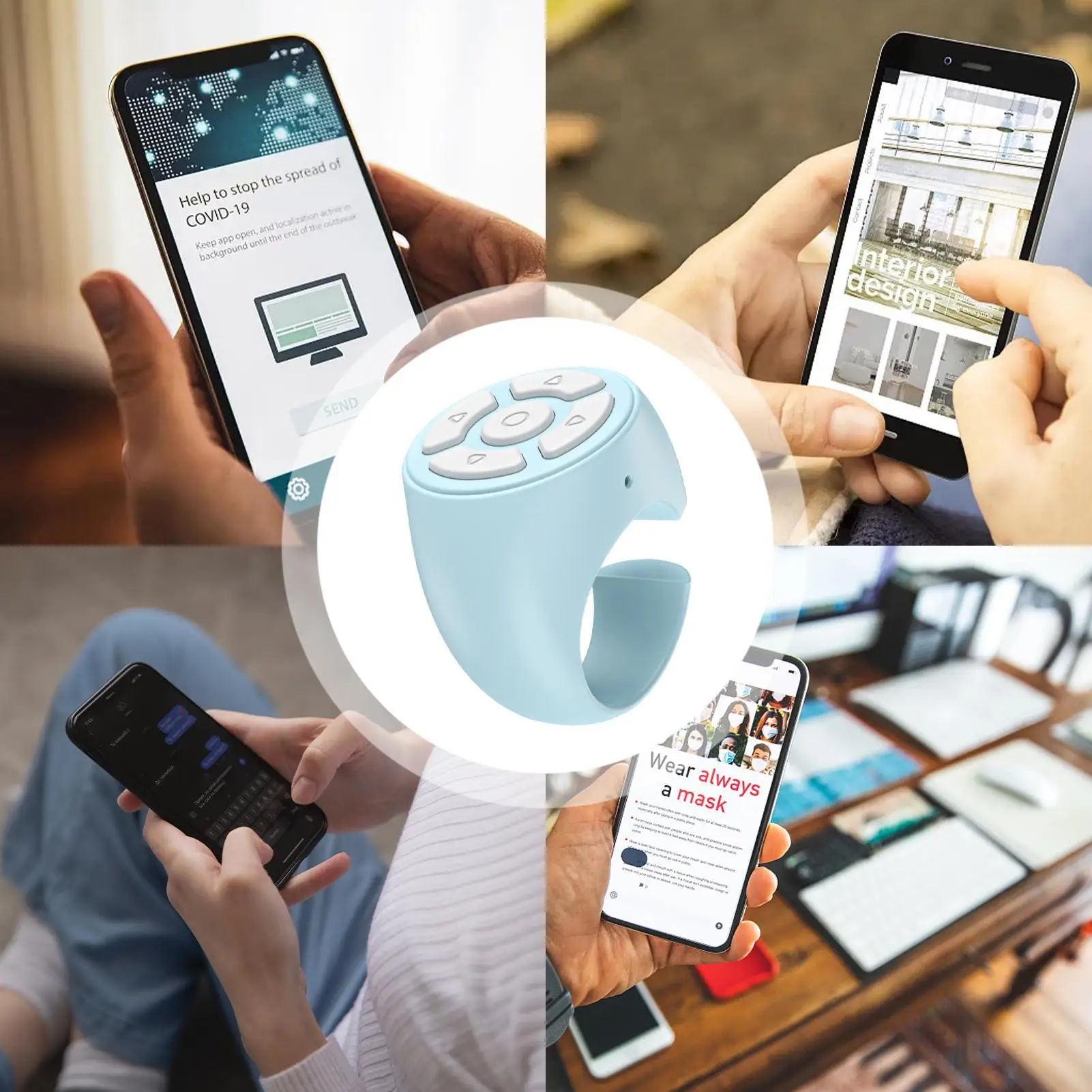 الصفحة تيرنر الفرس إصبع التمرير الصفحة تيرنر Selfie زر وحدة تحكم الهاتف المحمول للمدرسة سيارة المنزل السفر والتخييم