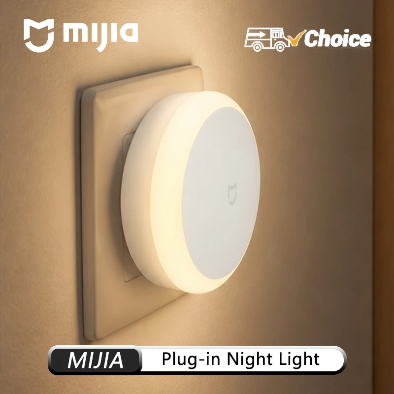 Mijia LED Smart Infrared Human Body Motion Sensor Dimmable Control Lighting Night Light No Battery Plug-in LED Night Light CN