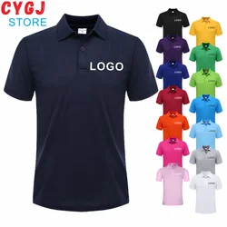 Summer Cheap Customized Polo Shirts Personal Company Group Logo Custom Print Embroidery Versatile Breathable Shirt Unisex Top
