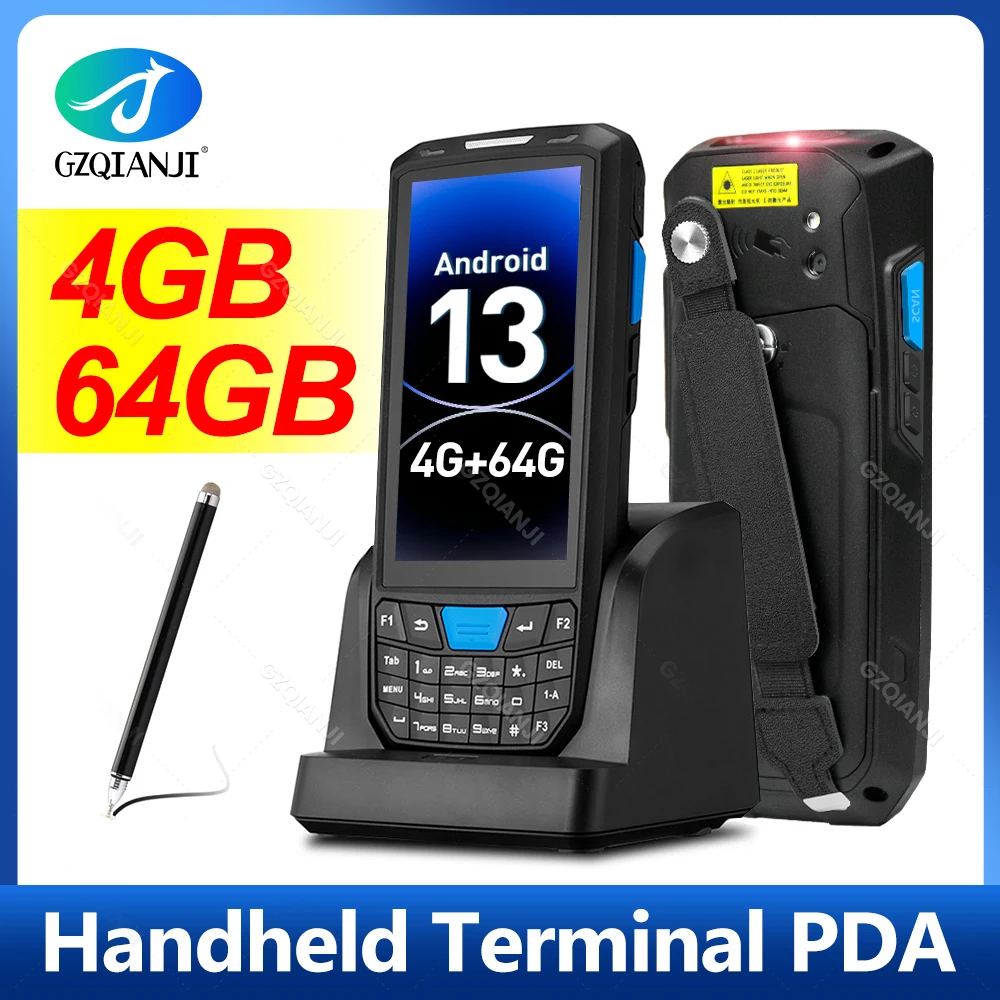 Android 13 PDA Rugged Handheld Terminal PDA Data Collector Honeywell 1D 2D QR Barcode Scanner Inventory Wireless 4G GPS POS PDA