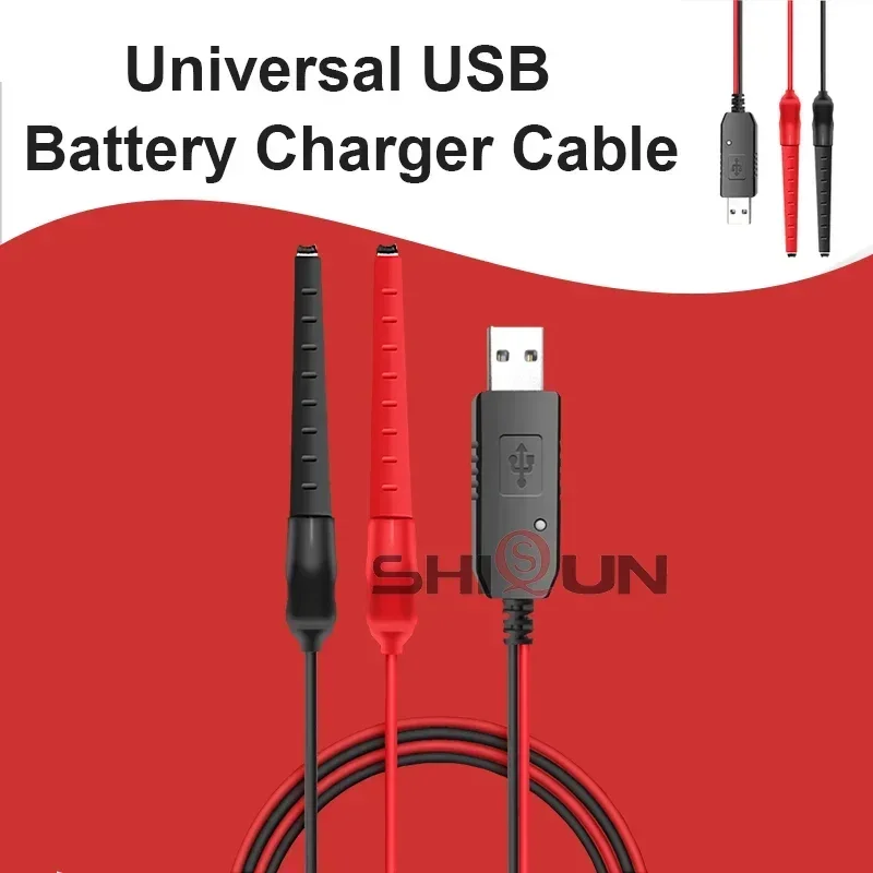 Quansheng-UVK5 USB Power Supply Charger Cable, UV-K58 Walkie Talkie, Rádios universais, Conector de carregamento USB, Clipe Dispositivo de carregamento