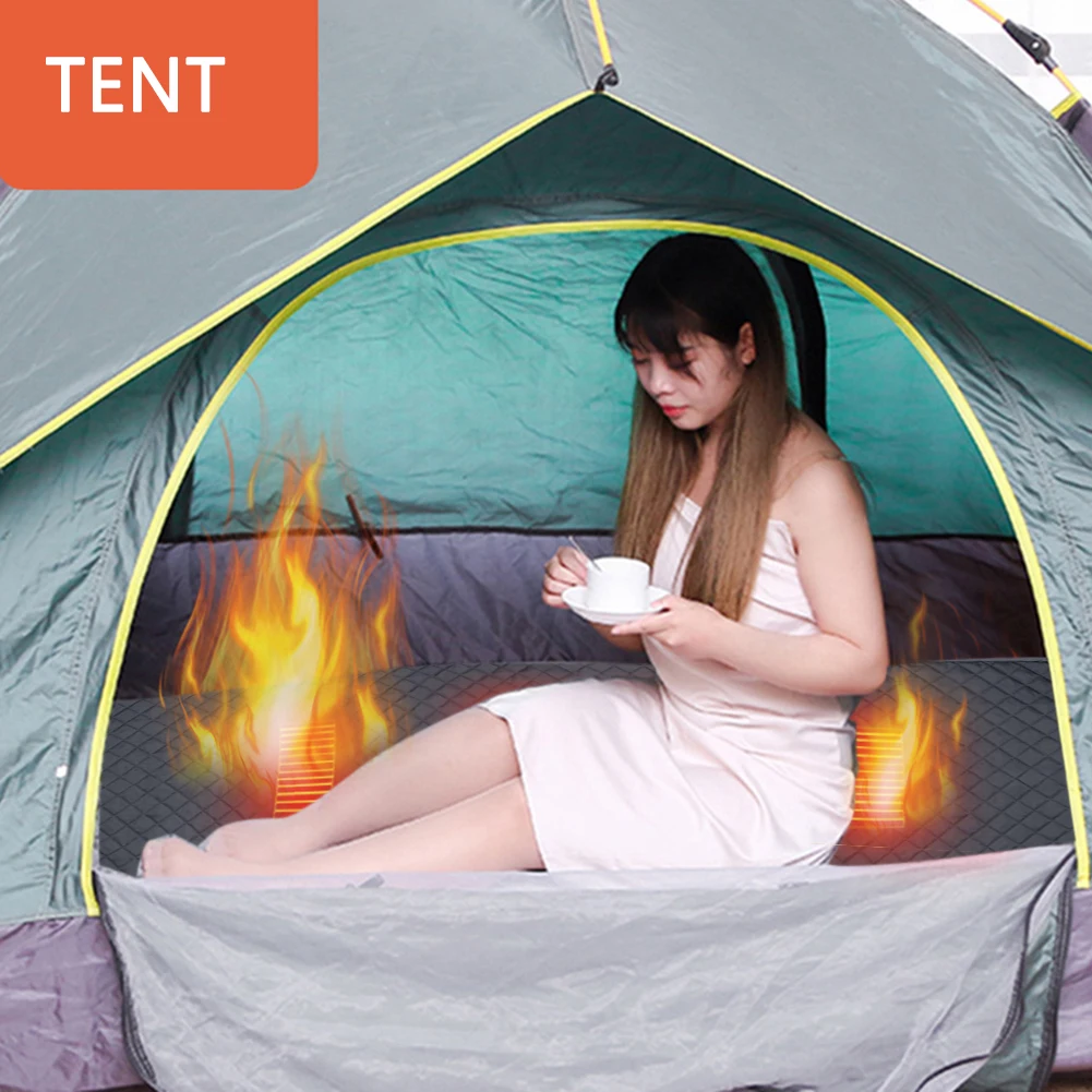 

5V Heating Sleeping Mat Multi-functional Sleeping Mattress Cold Resistant 3-Level Temperature for Camping Hiking for Backpacking