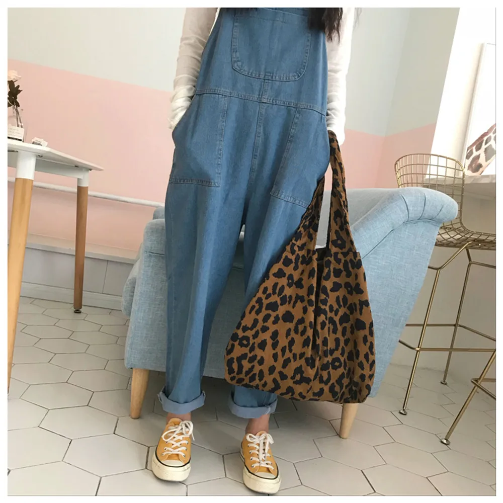 Fashion Casual Leopard Print Single Shoulder Bag Handbags Shopping Bag Tote