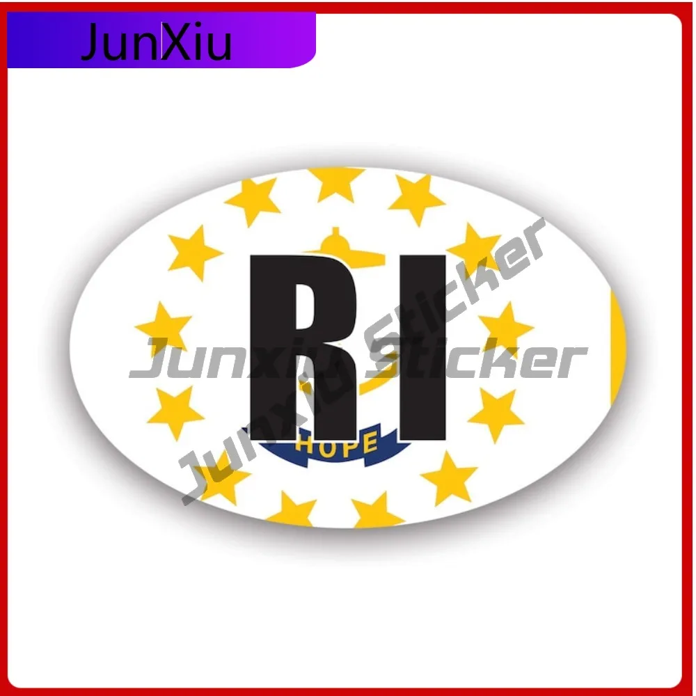

Rhode Island Flag Scratch Resistant Weather Resistant Funny For Bumper Laptop Truck No Residue Removable Accessories Racing
