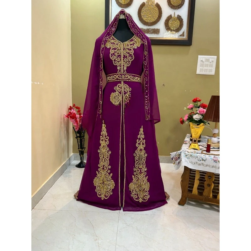 Provide Royal Fashion Dubai Wedding Beads Kaftan Abaya African Party Clothing