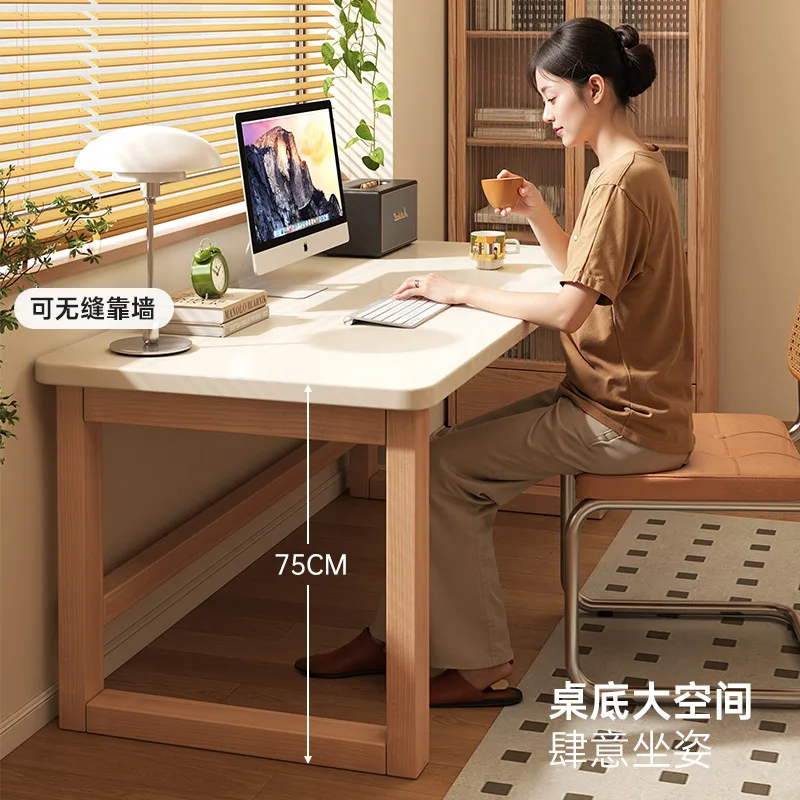 Computer desk against the wall Bedroom Home Adult study desk Small apartment Student learning writing desk