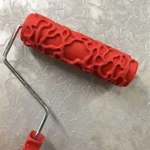 Ferramentas decorativas da pintura do teste padrão do rolo da pintura em relevo da textura para a máquina mal ventilada de borracha da pintura da pintura do agregado familiar escova eg321t 6 principais vendas rolo para textura parede - №4