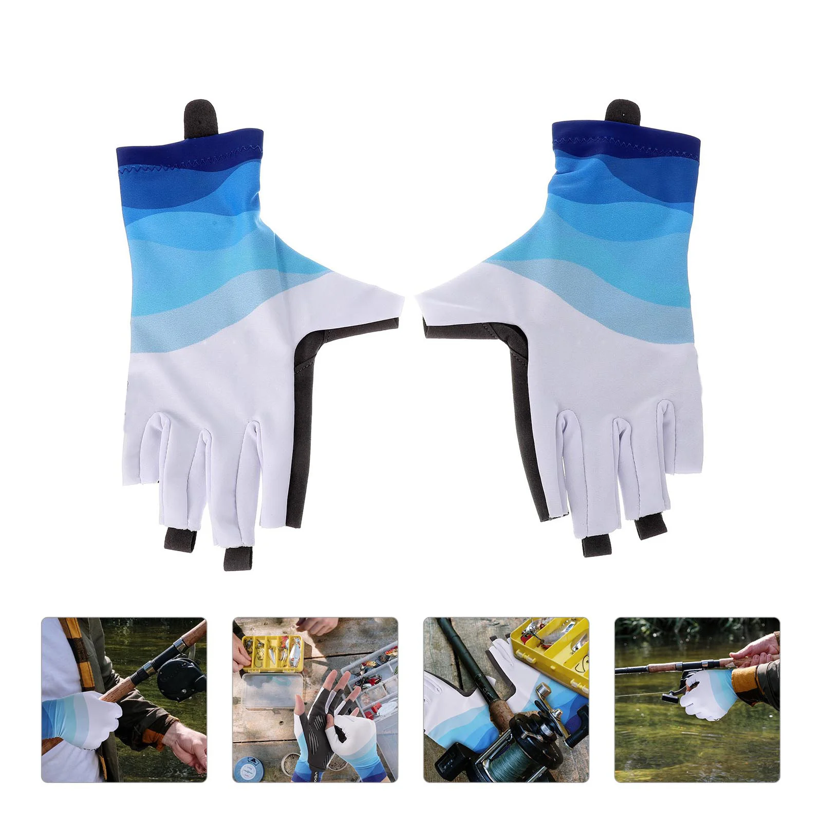 

1Pair Fishing Gloves Anti-Slip Stretchable Quick-Dry Long Cuff Protection for Outdoor Sports Hiking Camping Riding Sun