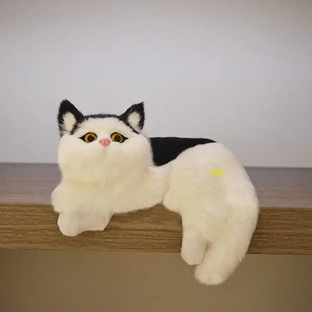 

Furry Simulation Cat Hanging Ornament Realistic Soft Plush Kittens Doll Toy Animal Figurines Cute Fake Cat Model