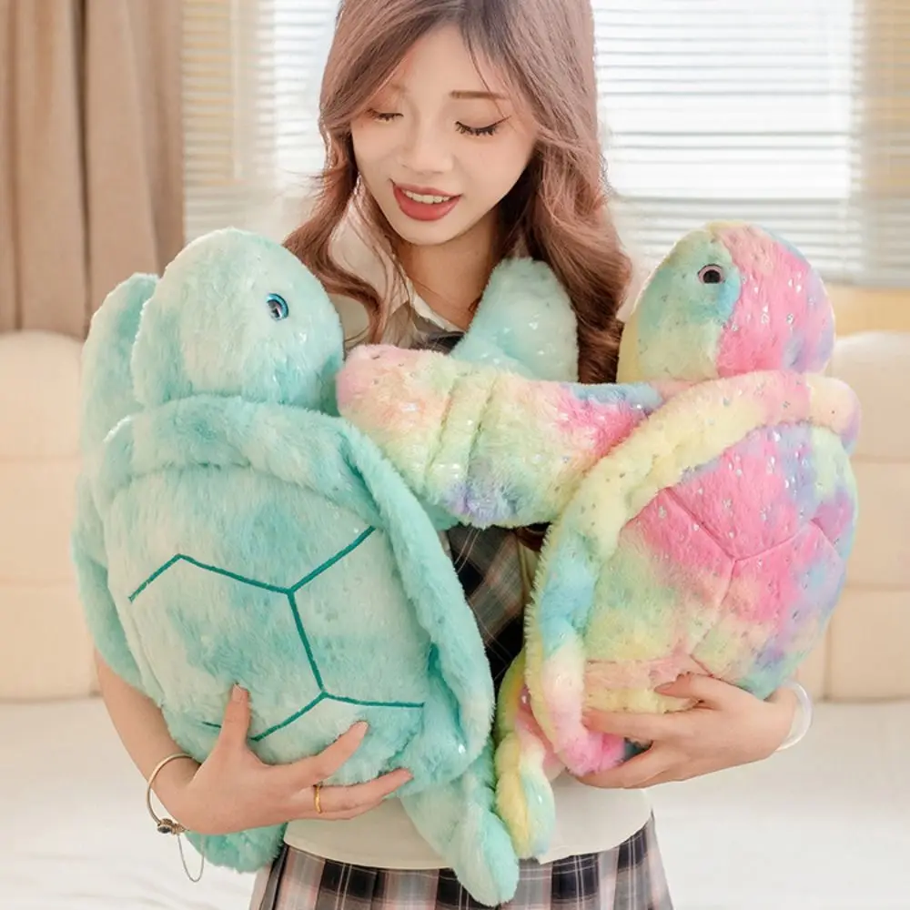Animal marino, tortuga colorida, juguete de peluche, tortuga marina esponjosa, muñeco de peluche Ins, Animal bonito, almohada de tortuga marina, decoración de coche