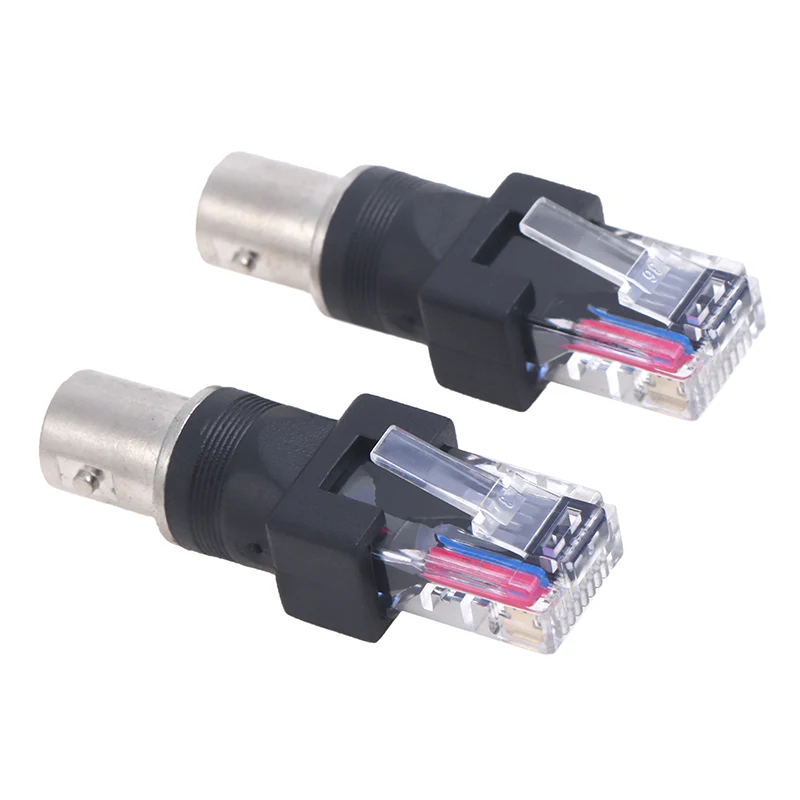 New 1Pc High Quanlity Black Connector BNC Female Jack To RJ45 Male Plug RF Adapter Coaxial Connector