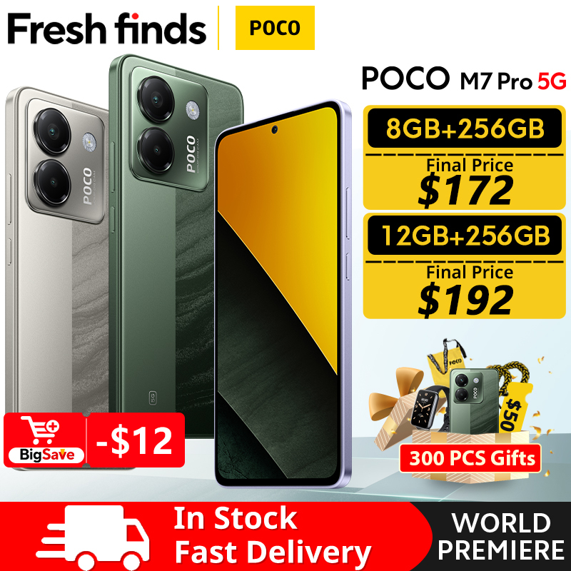  POCO M7 Pro 5G Global Version Dimensity 7025-Ultra 120Hz FHD+ Eye-care AMOLED Display 50MP camera with OIS NFC 