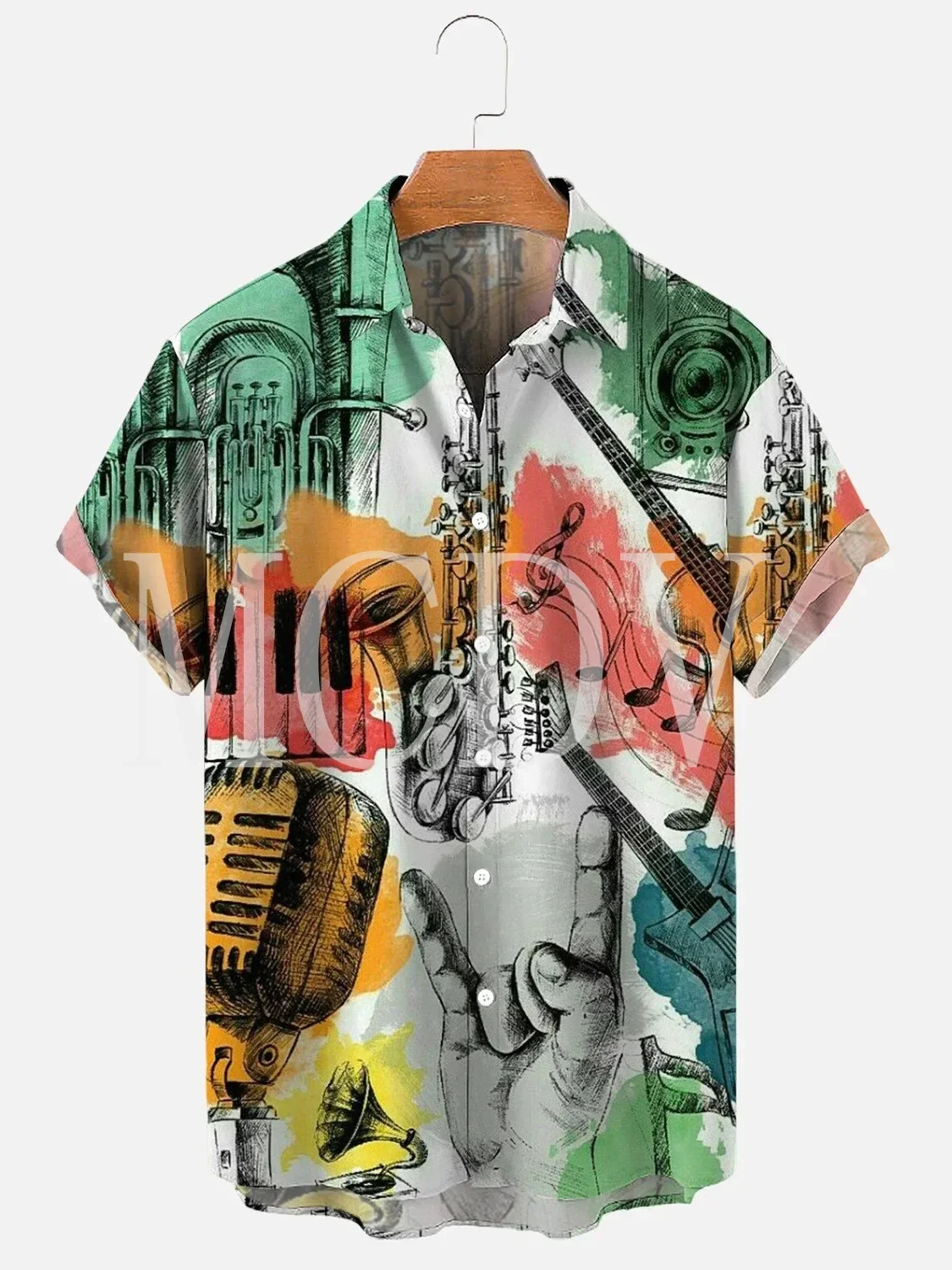 Space Rocket Creative 3D All Over Printed Hawaiian Shirt Men For Women Casual Breathable Hawaiian Short Sleeve Shirt