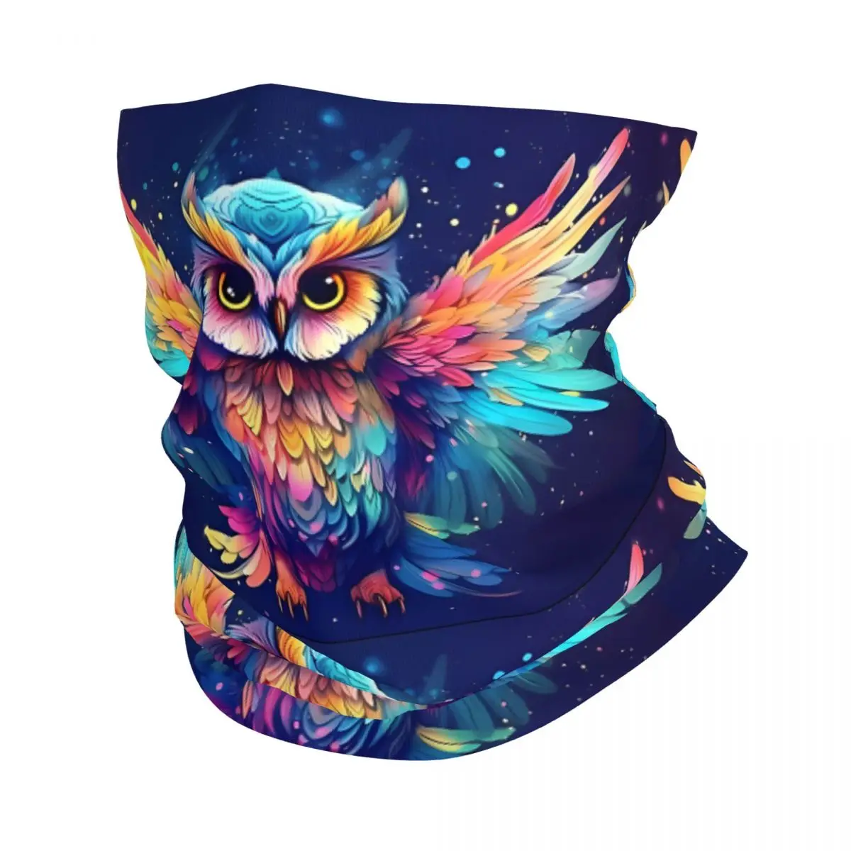 Fantastical Owl Headband Neck Warmer Men Ski Running Tube Scarf Medical Nurse Face Bandana Gaiter