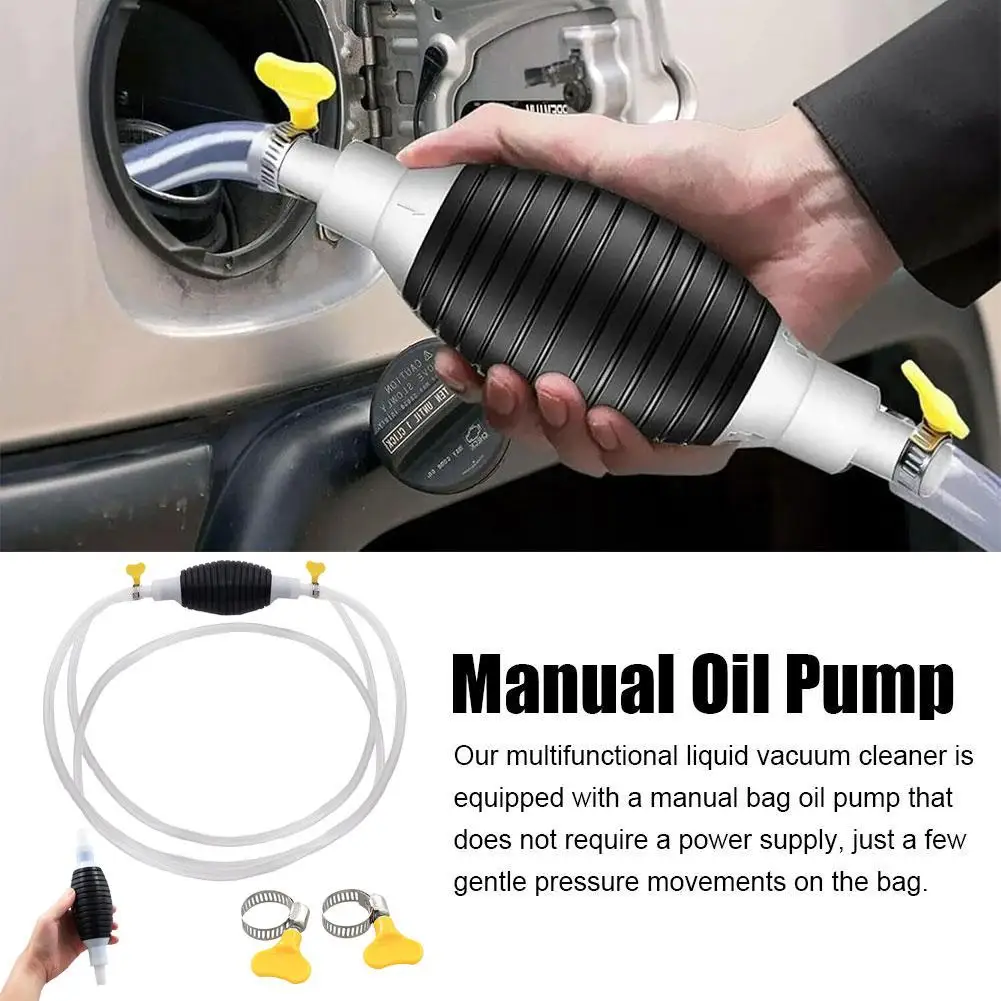 Portable Self-Priming Vacuum Pump For Fuel Water Extraction Multi-functional Hand Pump For Car Emergency Fuel Accessories