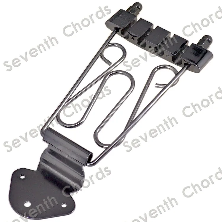 A Set 4 String Jazz Archtop Bass Guitar Trapeze Tailpiece with Wired Frame Hollow Semi Hollow - Chrome - Black - Gold for choose