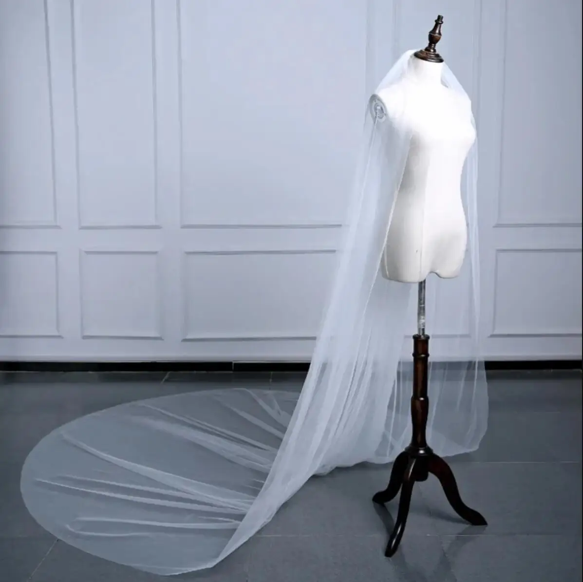 3M Cut Edge Cathedral Wedding Veils With Comb White Ivory Long Veils Wedding velos de novia Accessories design