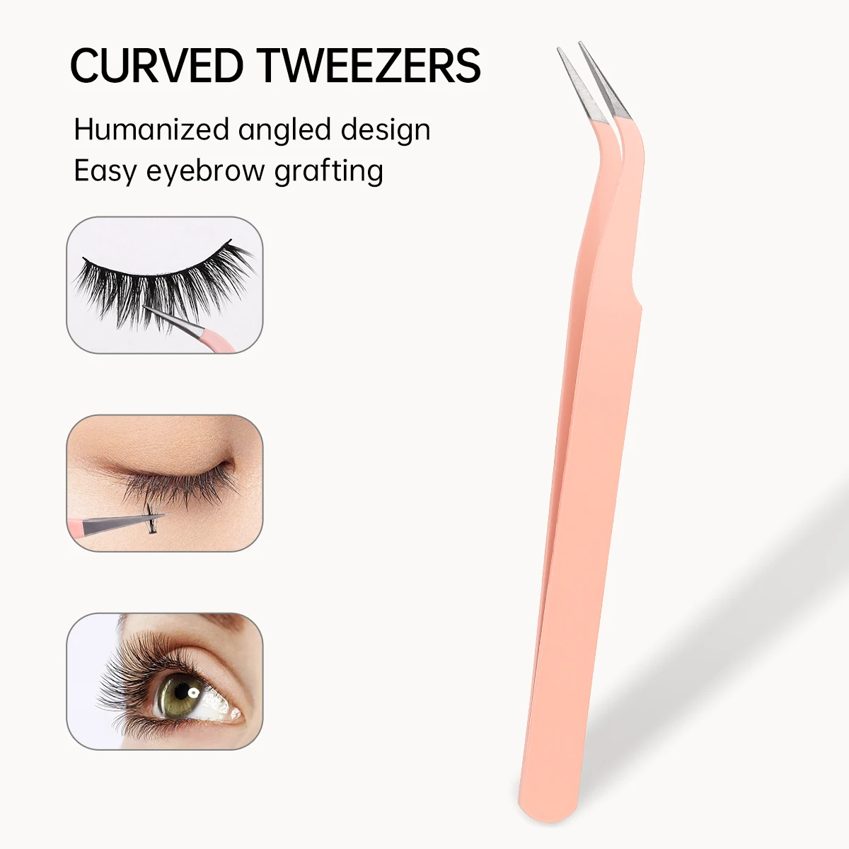 6PCS: el juego de herramientas de pinzas viene con una caja de almacenamiento para alargar y embellecer pestañas y cejas, una herramienta portátil.