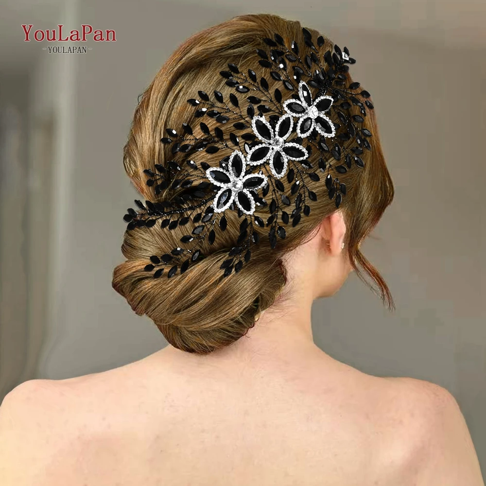 

YouLaPan Trendy Rhinestone Bride Headband Wedding Tiara Shiny Wedding Hair Accessories Ladies Handmade Tiara Holiday Gifts HP852