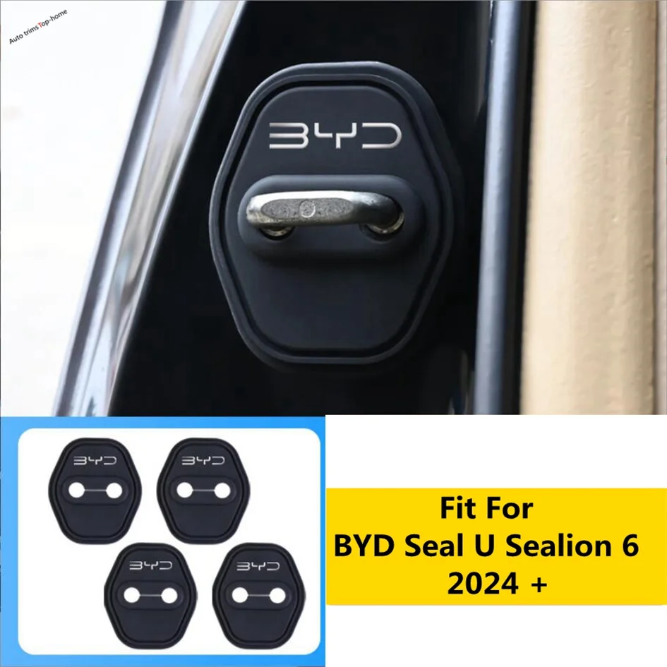 

Door Mute Damping Cushion Silicone Door Lock Buckle Car Door Anti-collision Protective Cover For BYD Seal U Sealion 6 2024 2025