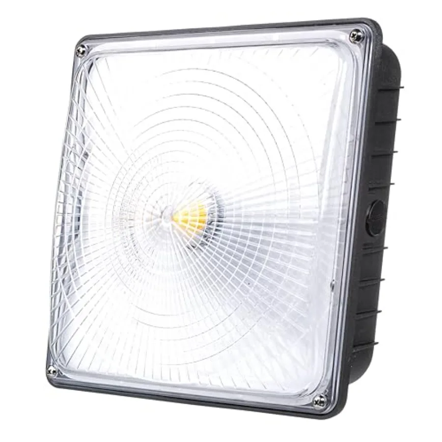 

PARMIDA LED Canopy Light 5W 0-0V Dimmable 0-277VAC IP65 Waterproof ETL-Listed 5000K Day Light 9.6" x 9.6" Gas Station Street Ar