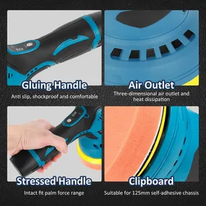 آلة تلميع السيارات 12 فولت ملمع لاسلكي 8 تروس 380 واط إصلاح السيارات الكهربائية اللاسلكي ساندر البولندية أعلى 8 مبيعات لآلة صنفرة السيارات الكهربائية - رقم 3