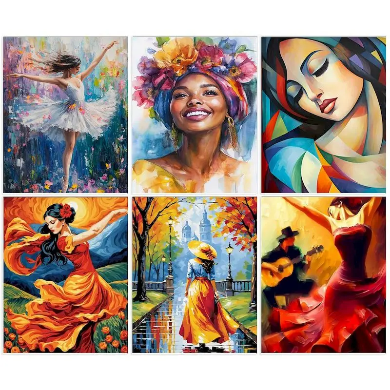 

GATYZTORY Modern Painting By Numbers Kits Figure Women Coloring By Numbers Acrylic Paint Picture Drawing For Adults Diy Gift