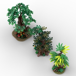 City farm MOC Parts Figures Building Blocks Set Plant Tree Leaf Flower Grass Garden ModelFriends Bricks Toys For Children