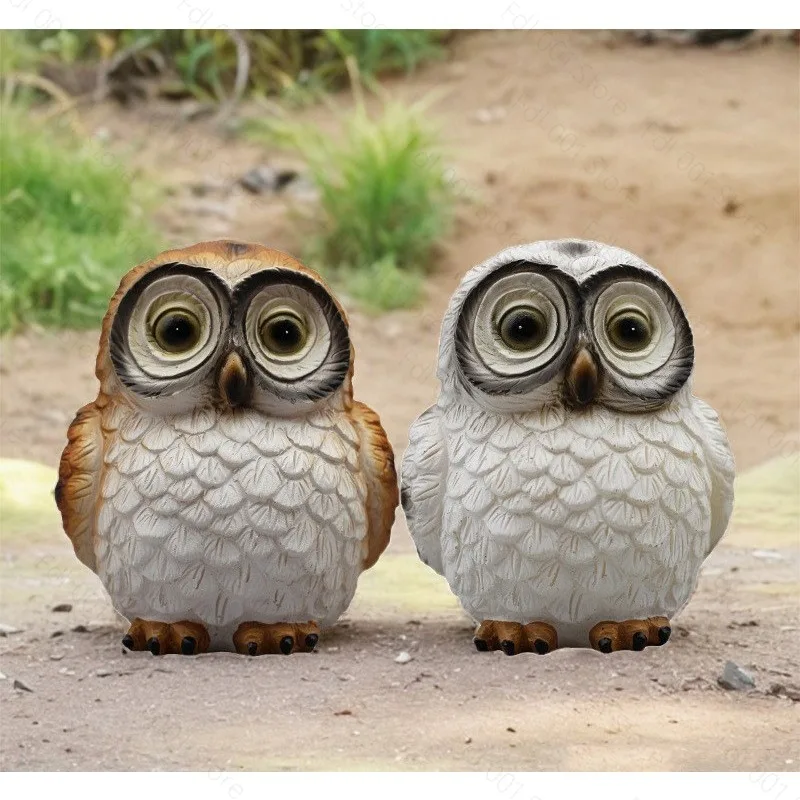 Solar Resin Owl Ornament Landscape Light Garden Garden Ornament Home Decoration Ornament