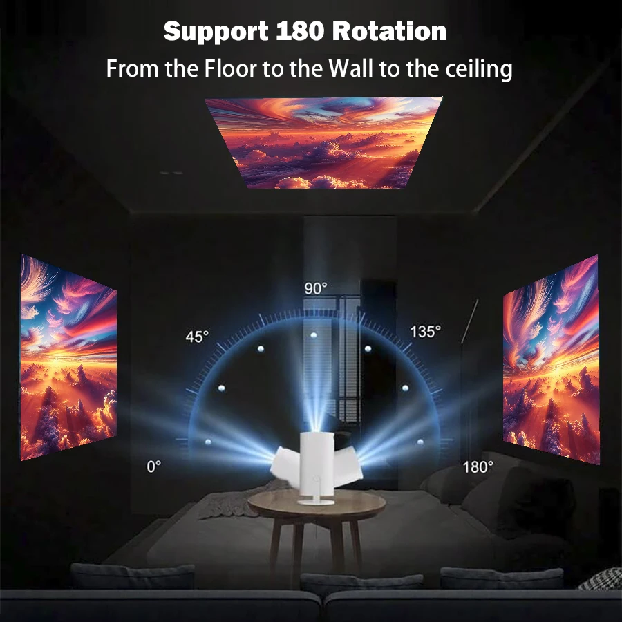 Projector 4K Native HD 1080P Dual Wifi6 Cinema Portable Projetor Built-in Android System suitable for home/outdoor/office image 2