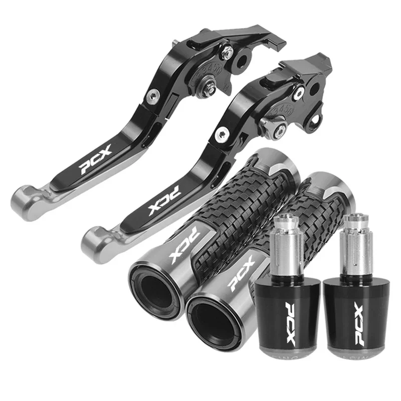 Motorcycle Adjustable Folding Brake Clutch Levers Handgrip Handlebar Grips Ends Accessories For Honda PCX 125 PCX125 PCX150