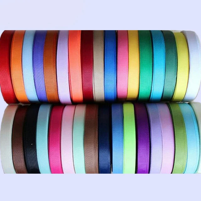 

10mm wide Solid color ribbon 25y/bag DIY handmade material gift packaging headwear hair bow clothing material Grosgrain ribbon