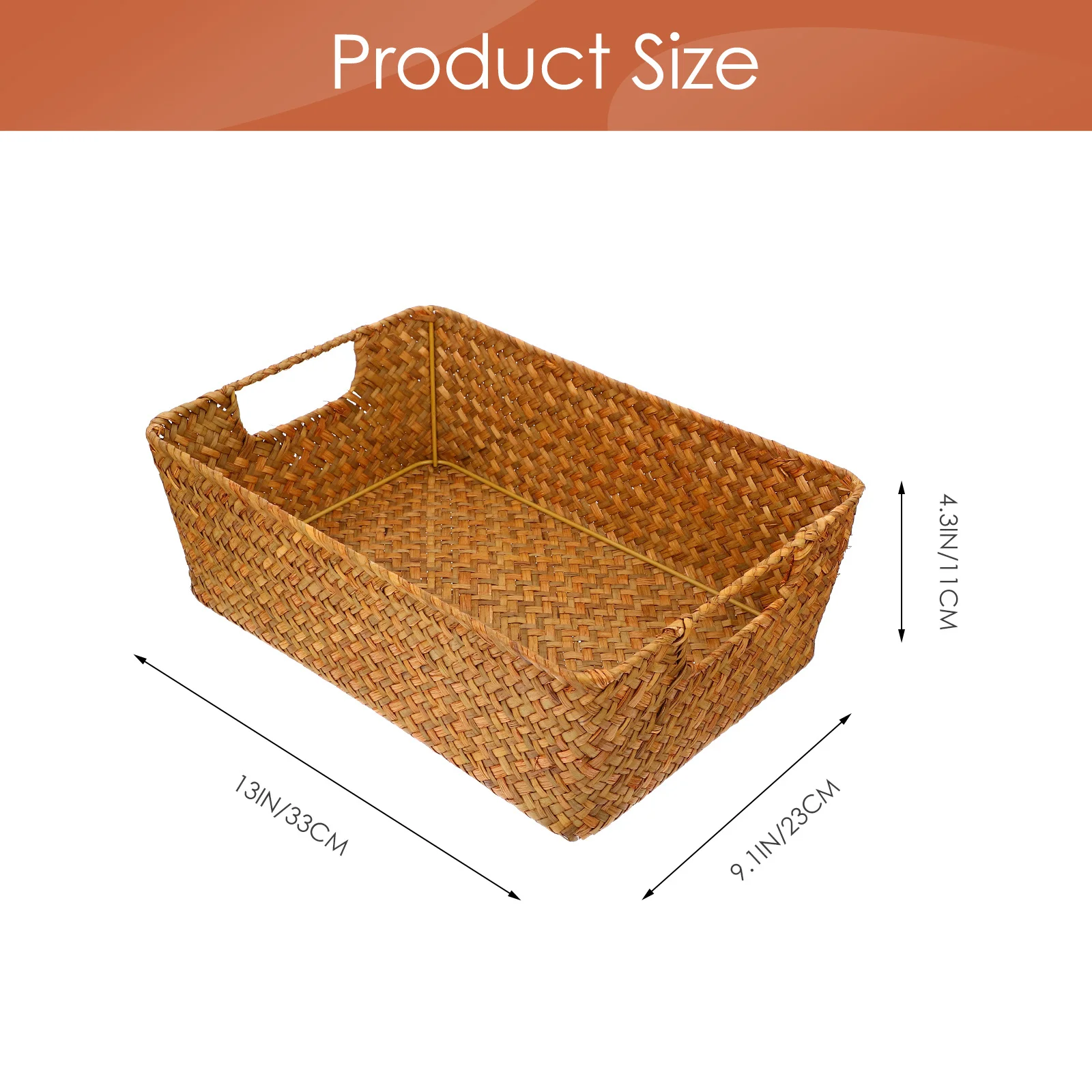 

Mat Grass Woven Bread Basket Multi-Purpose Storage Basket for Kitchen Dining Room Desktop Sundries Organizer Vegetable Fruit