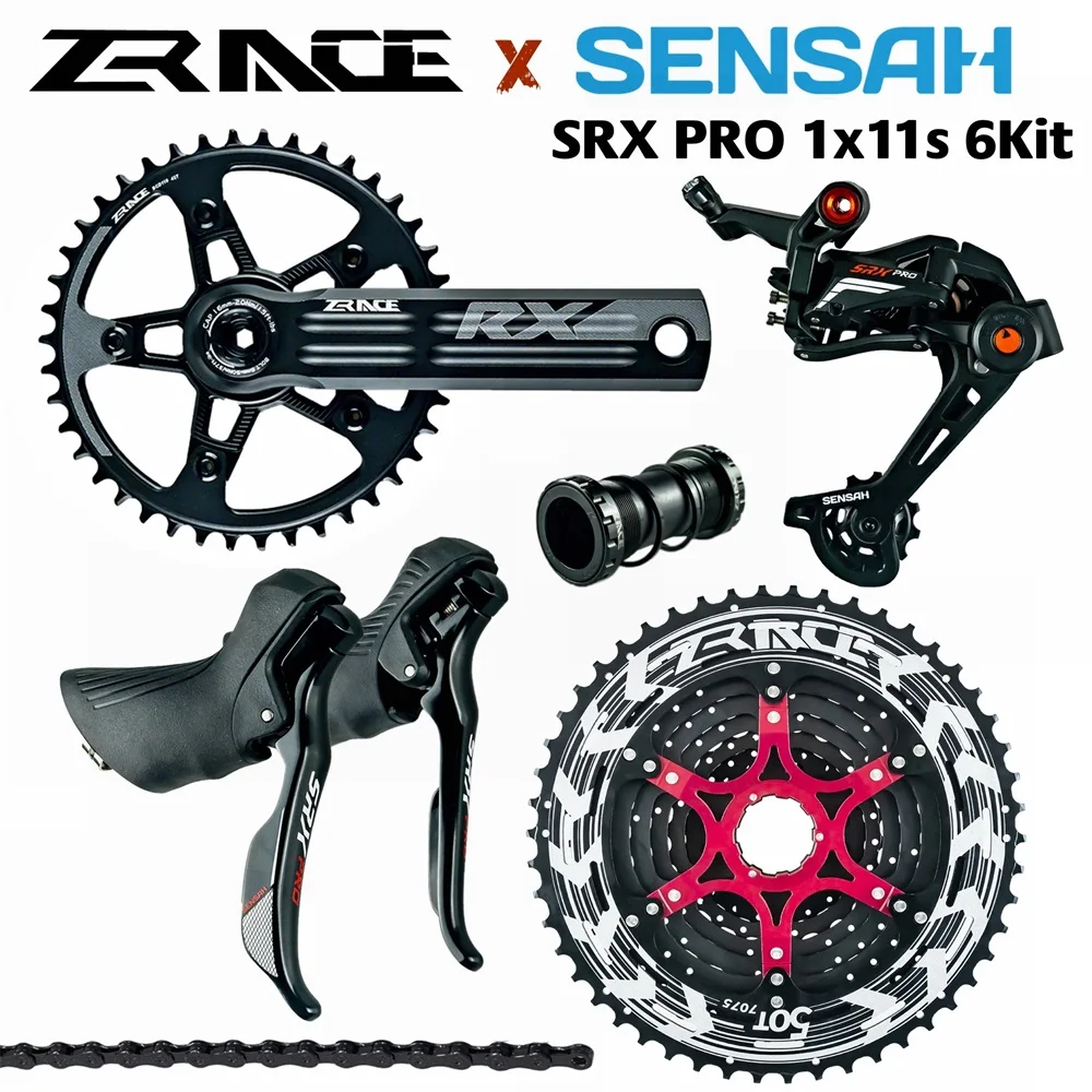 

2024 NEW SENSAH SRX PRO 11s Road Bike Groupset Shifter+Rear Derailleurs+ALPHA 11S Cassettes Chains for gravel-bikes Cyclo-Cross