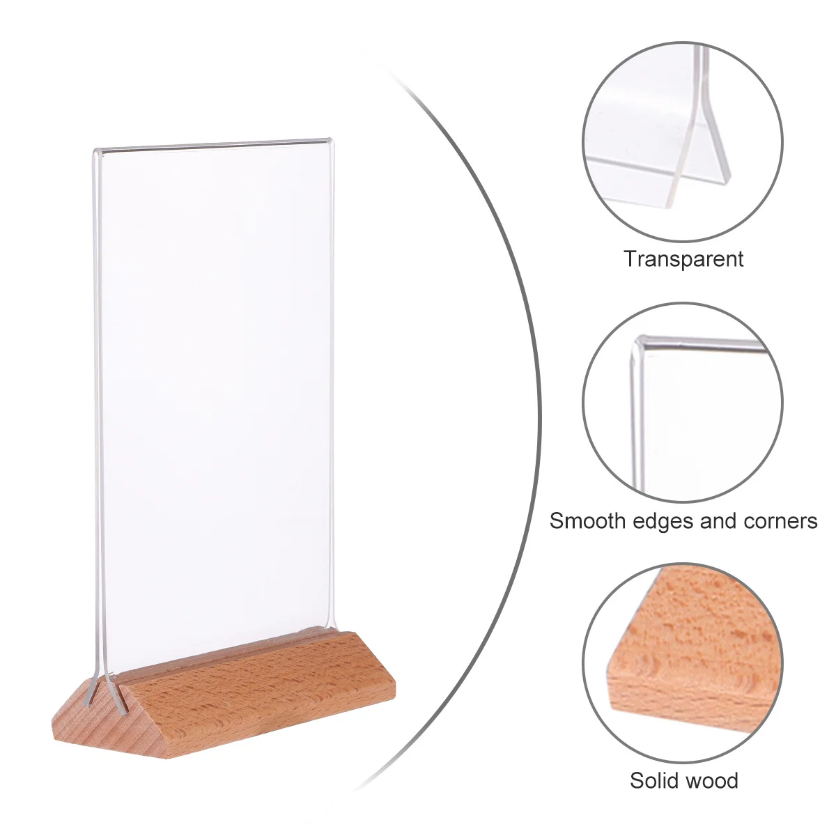 

Acrylic Menu Holders Table Display Stand Clear Sign Holder For Shop Wedding Restaurant Advertising A6 Transparent