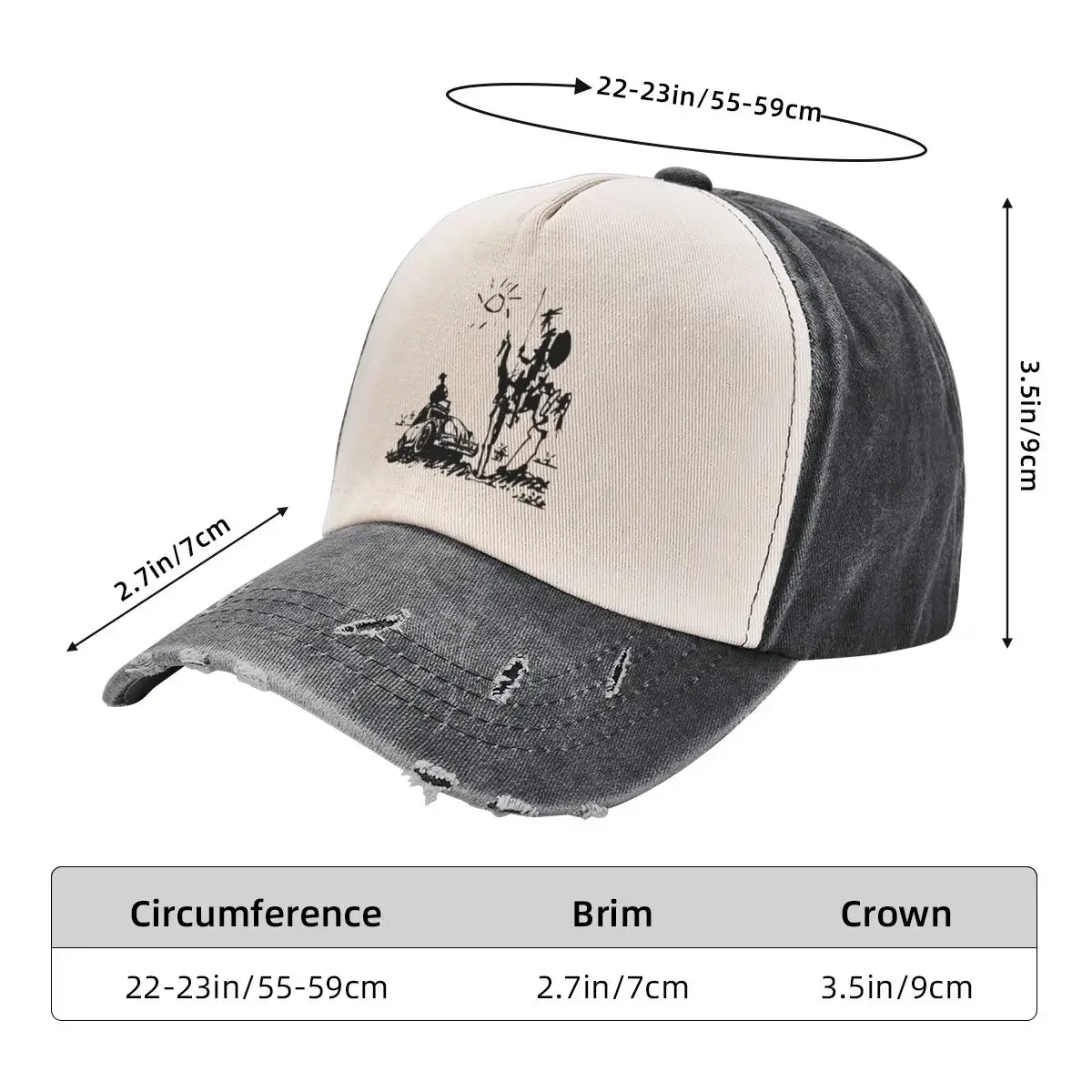 Don QUIJOTECap Baseball Cap Sun Cap Golf Wear Beach Outing Sun Hat For Children For Women 2025 Men's