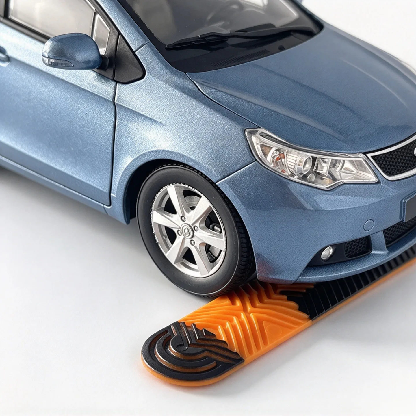 5pcs Speed Bump Model,Micro Bump Model,Car Park Model Tabletop Decoration,  Auto Scene Accessories, Underground,yellow,1:18