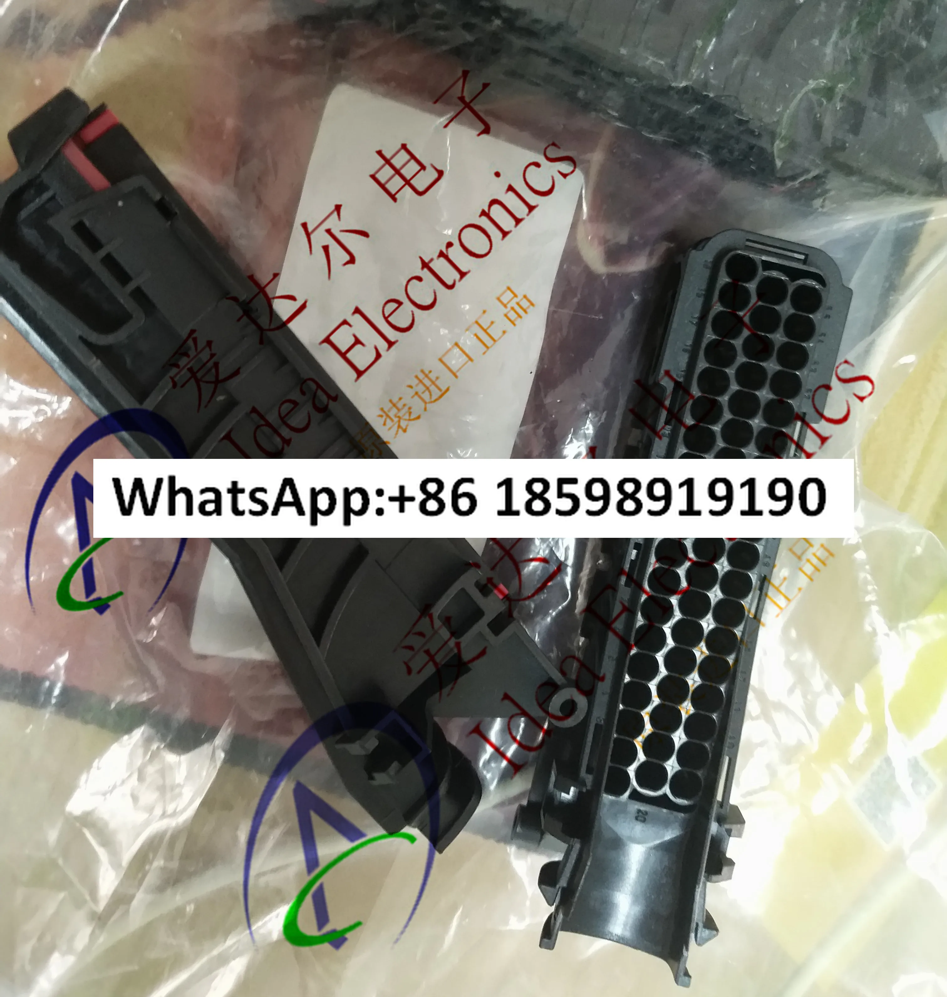 828907-1 55P Shell Sheath 2 صفوف 55P حامل في الخط، أسود #2