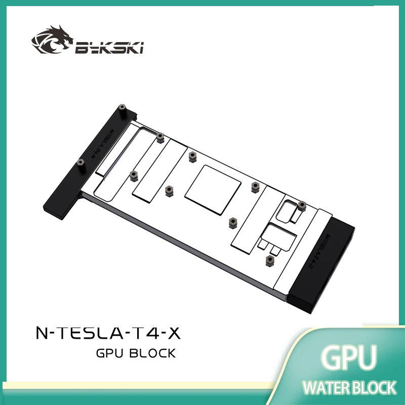 

Блок графического процессора Bykski N-TESLA-T4-X для видеокарты NVIDIA TESLA T4, водяное охлаждение/все металлический медный радиатор