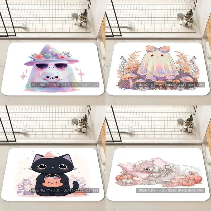 

Розовый коврик для сна со скелетом, украшение для гостиной, домашний диван, нескользящий ковер, кабинет, спальня, татами, детский мягкий напольный коврик